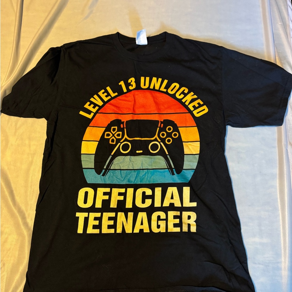 Officially a Teenager with Game Controller Tee Shirt Men’s Medium